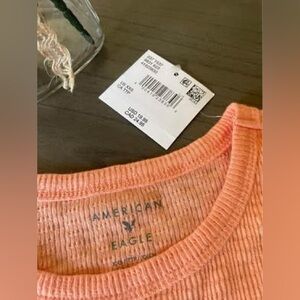 American Eagle Ribbed Coral Top
